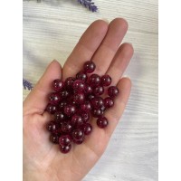 Бусины  "  Битое стекло  № 2 "    8 мм , темно малиновые     500 грамм