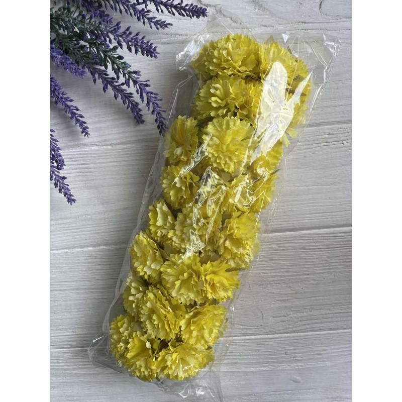 Гвоздика ,   желтая    48 шт