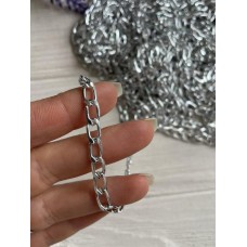 Цепочка  5 * 9  мм светлое серебро   50 см
