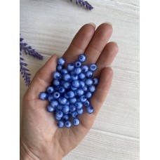 Бусины круглые "  Конфетки "    8 мм ,   небесные        500 грамм