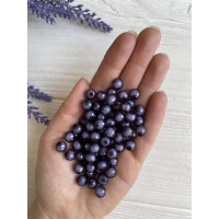 Бусины круглые "  Конфетки "    8 мм ,   графит       500 грамм
