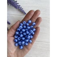 Бусины круглые "  Конфетки "    10 мм ,   небесные        500 грамм