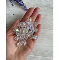 Бусины  " Куб  хрустальный АВ "  12 мм ,   хамелеон        500 грамм