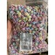 Бусины микс   "  Цветные сердечки "     500 грам