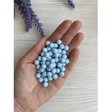 Бусины  " Зефирные "    8 мм , голубые      500 грамм
