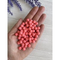 Бусины  " Зефирные "    8 мм , коралловые      500 грамм