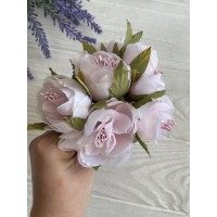 Пионы на ножке  букет ,  светло розовые    30 шт