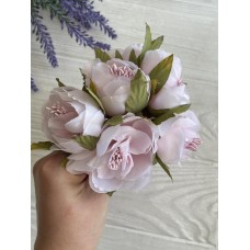Пионы на ножке  букет ,  светло розовые    30 шт