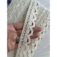 Мереживо в'язане " Marill D30099  " бежеве  рулон 15 ярдів