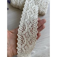 Мереживо в'язане " Marill D30095  " бежеве  рулон 15 ярдів