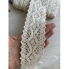 Кружево  вязанное " Marill D30095 "  бежевое    рулон  15  ярдов