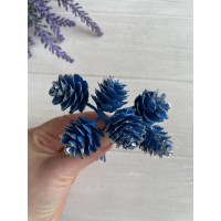 Букет " Шишки "    синие  60 шт