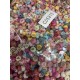 Бусины  " Алфавит Круглые   "  цветные с золотом   500 грам