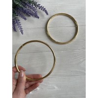 Ручка для сумки " Круглая "  золото  , пара