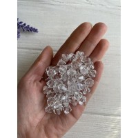 Бусины  " Ромбик хрустальный "  10 мм ,  прозрачные      500 грамм