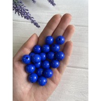 Бусины акриловые " Классика  " 14 мм  синие  500 грам