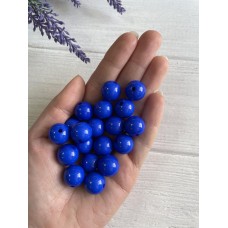 Бусины акриловые " Классика  " 14 мм  синие  500 грам