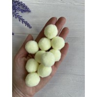 Помпони  " Оксамитові 2.5 см",  айворі   250 шт