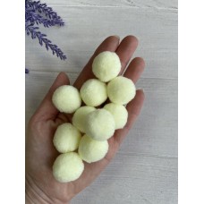 Помпоны  "  Бархатные  2.5 см "   ,  айвори  250 шт
