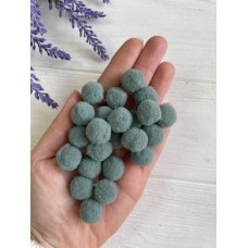 Помпоны  "  Бархатные  1.5  см "   ,  изумруд  500 шт