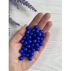 Бусины акриловые " Классика " синие   10 мм        500 грамм