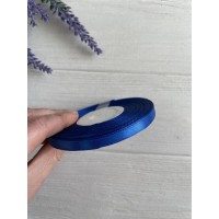 Стрічка атласна 0.6 см  СИНЯ   32.5  м