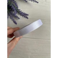 Стрічка атласна 1,2 см біла рулон 32,5 метра
