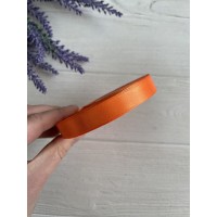 Лента атласная 1,2  см   оранжевая  рулон   32,5 метра