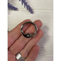 Кольцо самозажимное "ЛЮКС "  25 мм серебро    1 шт