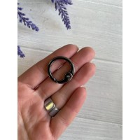 Кольцо самозажимное "ЛЮКС "  25 мм  темный никель   1 шт