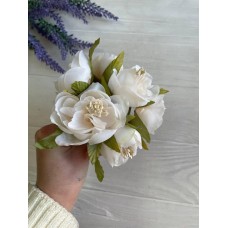 Пионы на ножке  букет , бежевые  30 шт