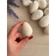 Яйца пенопластовые 3*5 см  L00746 , белые с золотом