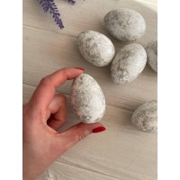 Яйця  пенопластові  4 * 6 см L00750 , білі з сріблом