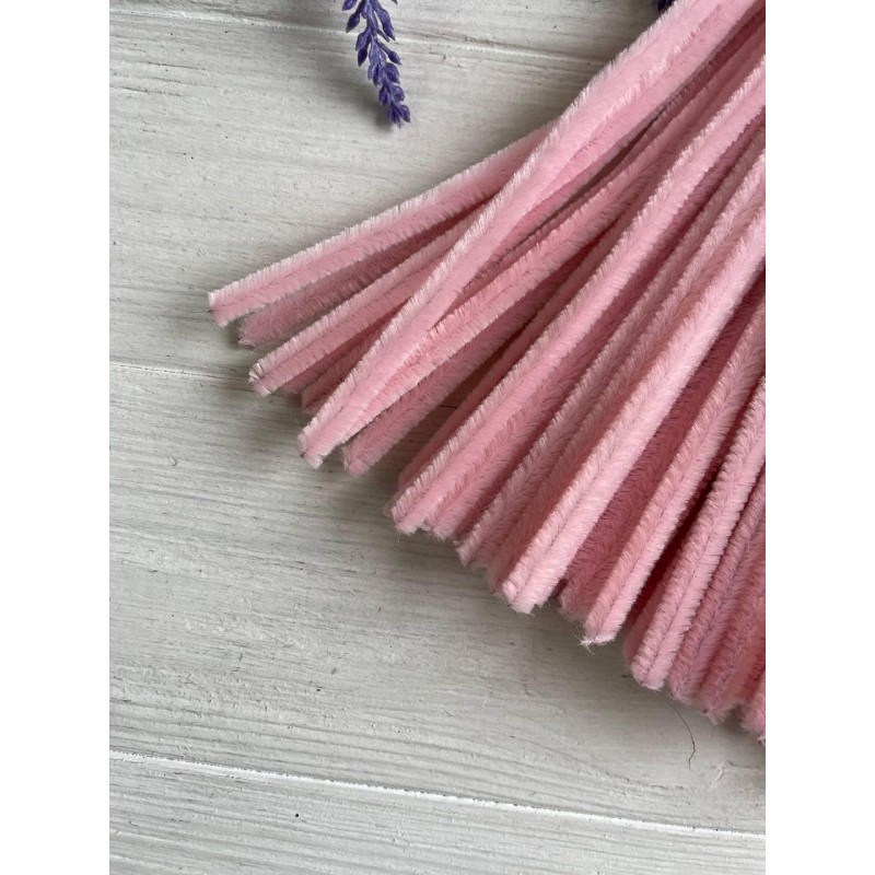 Дріт синєльний "Вельвет" пудра  100 шт.