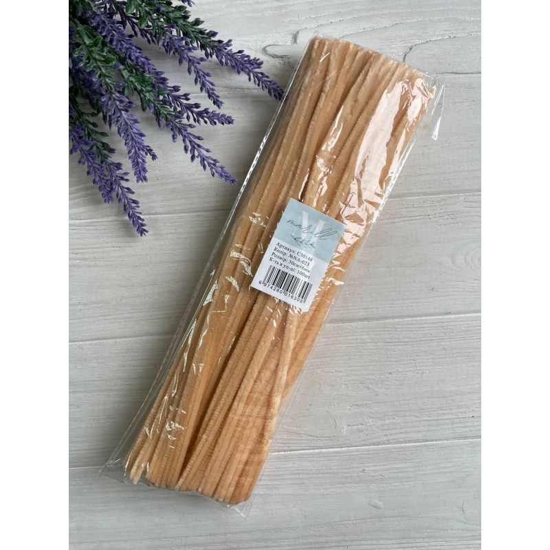 Дріт синєльний "Вельвет" персиковий 100 шт.