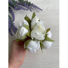 Пионы на ножке  букет , молочные  30 шт