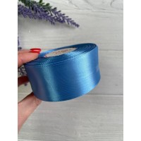 Стрічка атласна 4 см рулон 32,5 метра Небесна