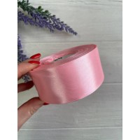 Стрічка атласна 4 см рулон 32,5 метра     світло рожева