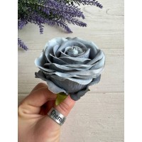 Роза головка " Зефирная  " серая       упаковка  12  шт