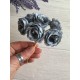 Розы на ножке " Меланж С30295 "  серые     48 шт