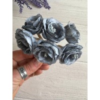 Розы на ножке " Меланж С30295 "  серые     48 шт