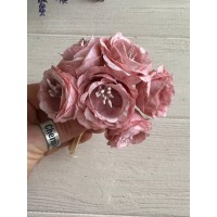 Розы на ножке " Меланж С30295 "  темная пудра      48 шт