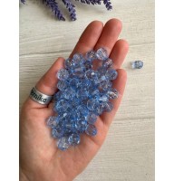 Намистини  круглі " Кришталеві " 10 мм , небесні  500 грамів