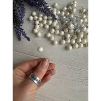Ягодки на палочке глянцевые   , белые   200 шт
