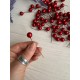 Ягодки на палочке глянцевые   , темно красные   200 шт