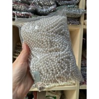 Бусины Жемчуг  на нитке  " Люкс "      6 мм молочные   500 грам
