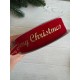 Лента бархатная " Merry Christmas 4 см "  КРАСНАЯ        рулон 45 метров