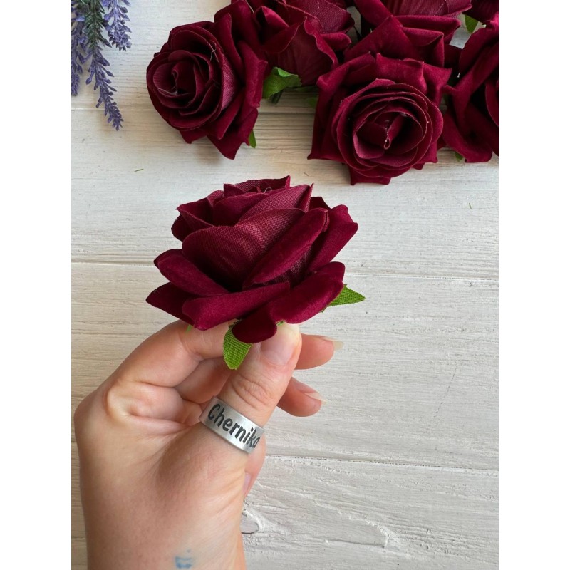 Троянди Оксамитові, бордо упаковка 10 шт