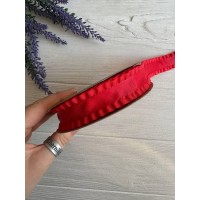 Лента  " Рюш "  красная    18 м