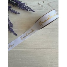 Репс  2,5  см " Hand Made " білий   18 м